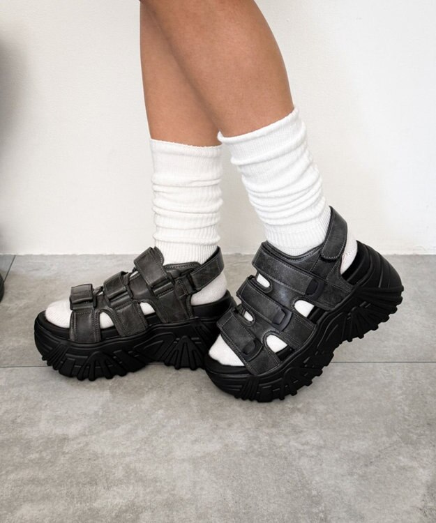 WEGO 厚底ボリュームスポサン ブラックその他