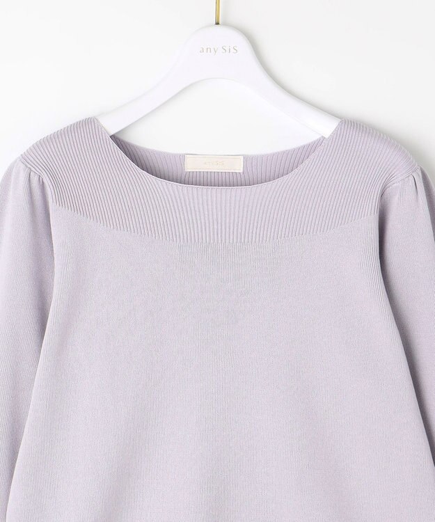 ANY SIS L 【洗える】フラワーモイスチャー ニット スイートピー