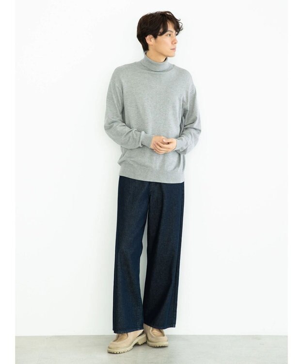 CRAFT STANDARD BOUTIQUE タートルネックニットプルオーバー Light Gray