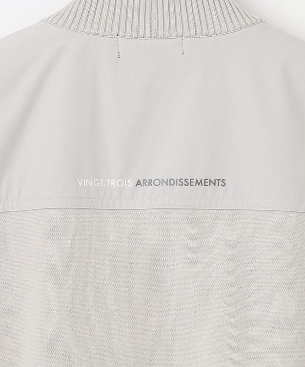 23区GOLF 【MEN】【ウォッシャブル】ジップアップ ニットベスト ライトグレー系