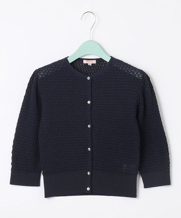 TOCCA 【洗える！】KNIT FLEURS カーディガン ネイビー系