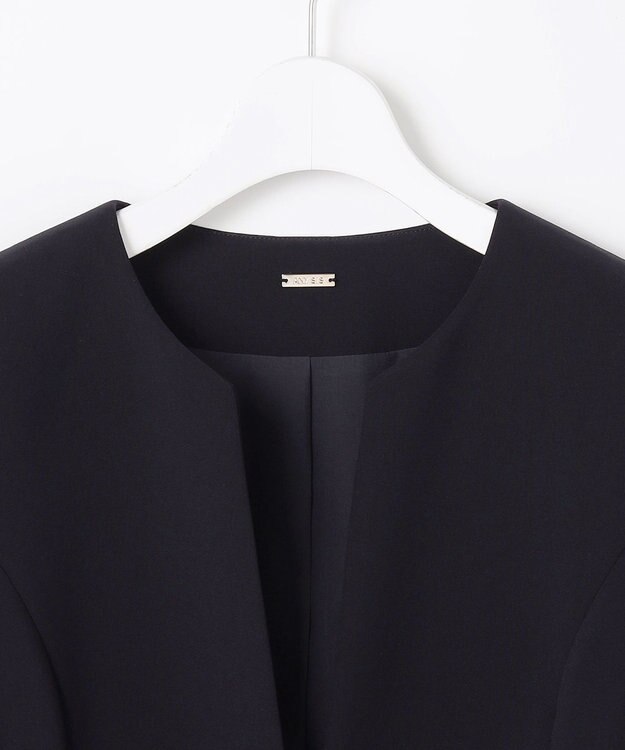 ANY SIS セレモニーダブルクロス クルーカラー ジャケット ネイビー