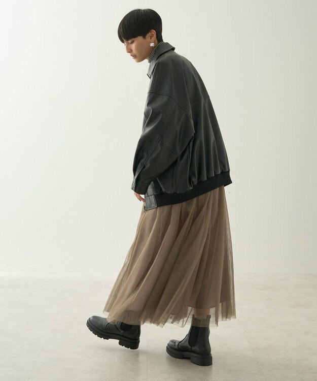 AMERICAN HOLIC フェイクレザーブルゾン Black