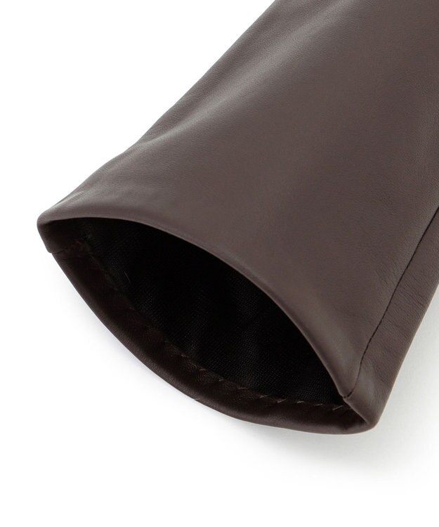 23区 【滝沢眞規子さん着用】レザー ロング グローブ ダークブラウン系