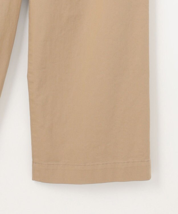 J.PRESS LADIES S 【洗える】20チノストレッチ ワイドパンツ ベージュ系