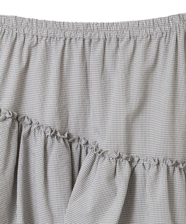 Green Parks ・ＥＬＥＮＣＡＲＥ　ＤＵＥ　ギンガムティアードスカー Gray