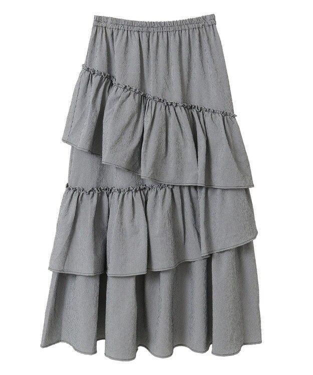 Green Parks ・ＥＬＥＮＣＡＲＥ　ＤＵＥ　ギンガムティアードスカー Black