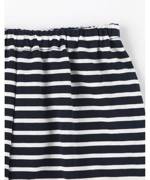 une nana cool 綿100％ 薄手裏毛ボーダー 半袖パジャマ LG