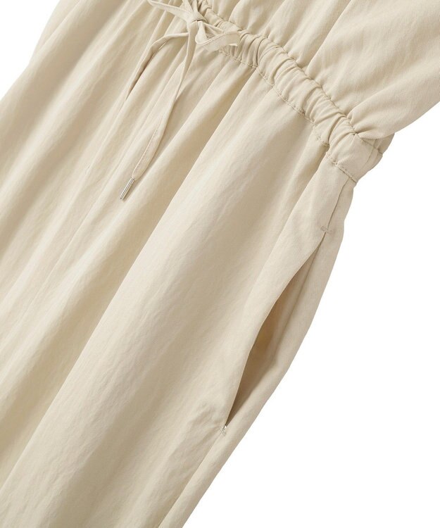 Green Parks 胸元バルーンワイドシルエットサロペット Light Beige