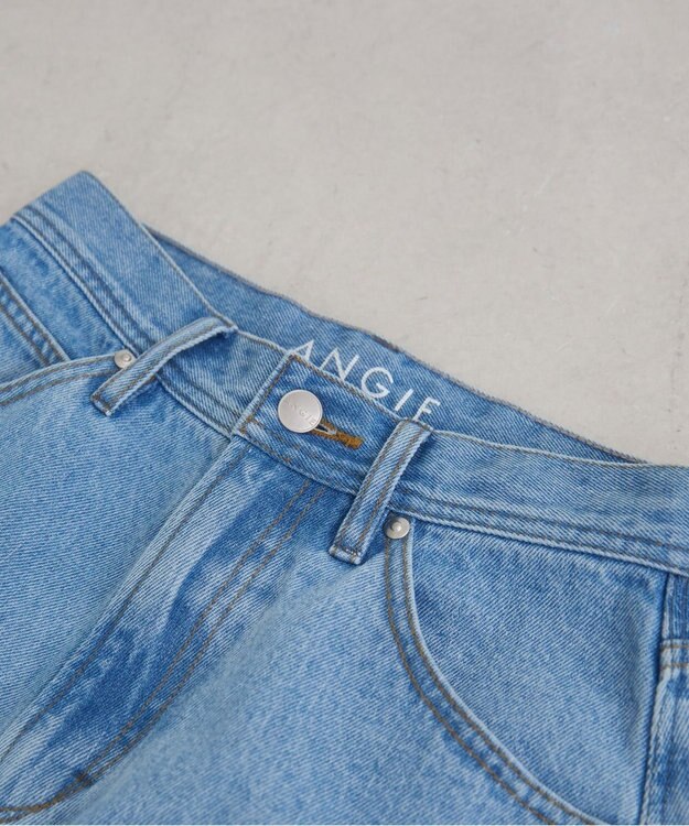 WEGO 【ANGIE VINTAGE/SMLサイズ展開】カーブデニムパンツ ブルー