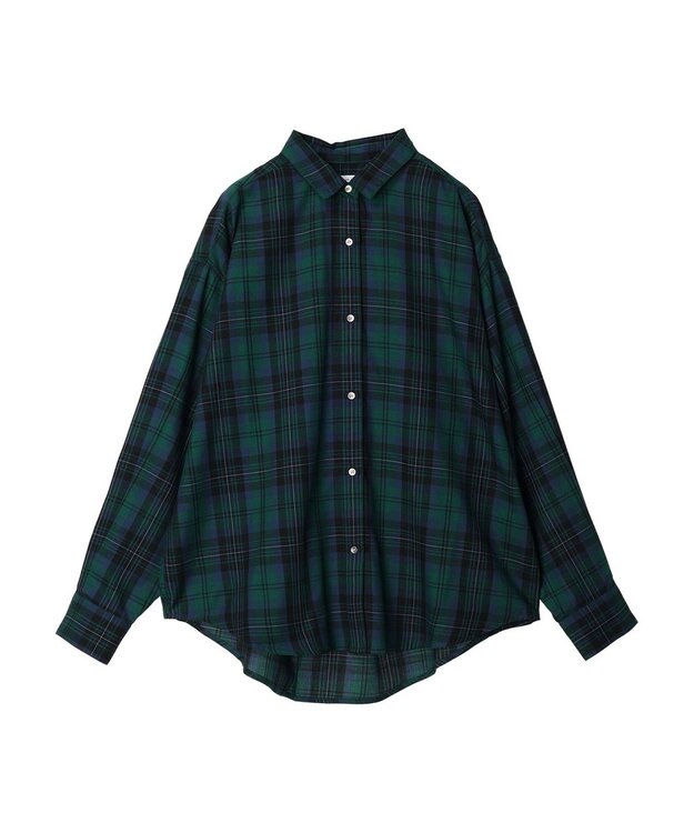AMERICAN HOLIC イージーケアバックタックシャツ Check Green