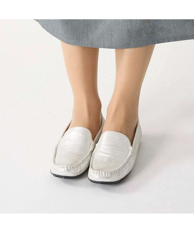 MODE ET JACOMO <D'ICI>プレーンモカシンシューズ シルバー
