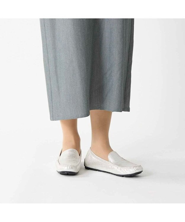 MODE ET JACOMO <D'ICI>プレーンモカシンシューズ シルバー
