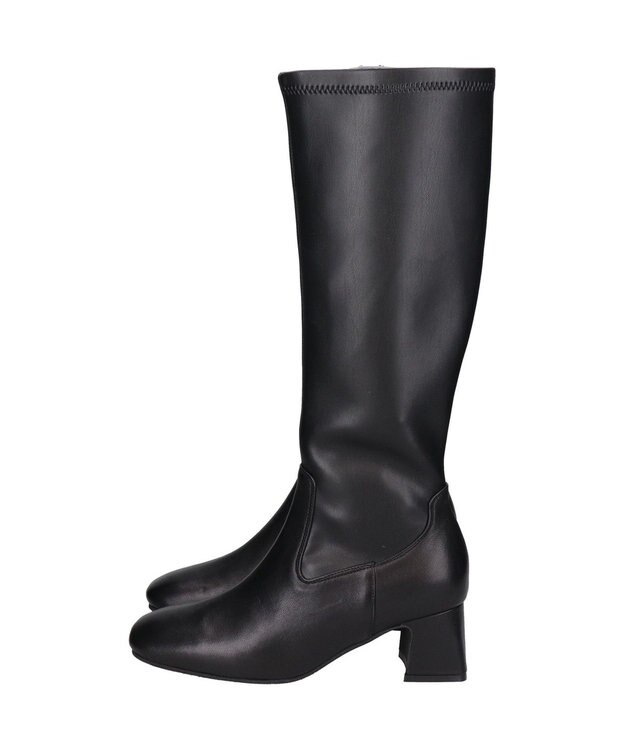 Bridget Birkin 【PARADIS COULEUR】スクエアトウストレッチロングブーツ ブラック