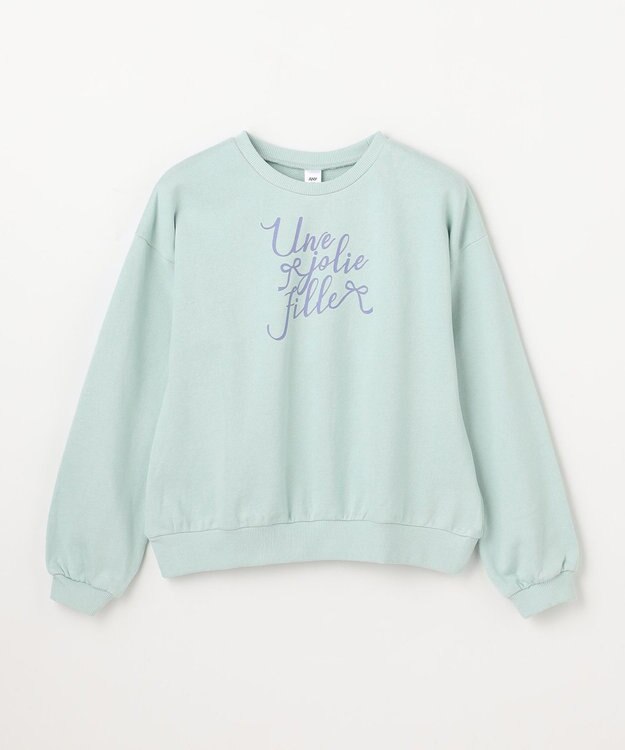 ANY KIDS 【WEB限定】7days 裏毛トレーナー ミント×ロゴ