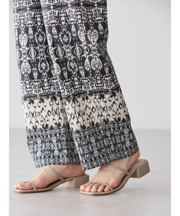 AMERICAN HOLIC パネルプリントリラックスパンツ Charcoal Gray