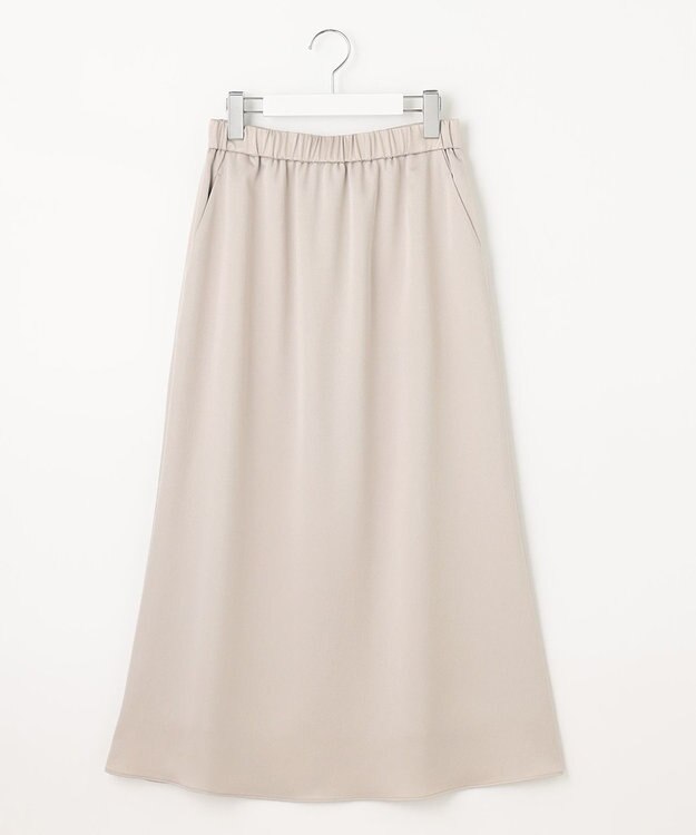 自由区 【XSサイズ～/洗える】チンツサテンタンブラー ナロースカート ベージュ系