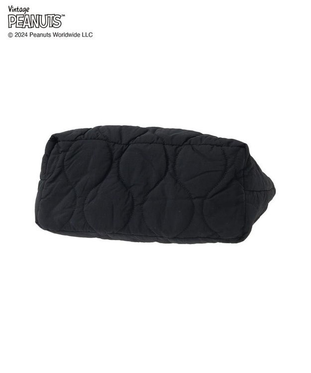 Green Parks ■ＰＥＡＮＵＴＳ　キルティングトートＬ Black