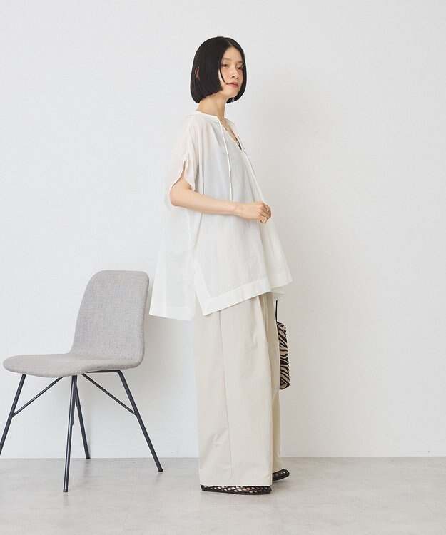 AMERICAN HOLIC フレンチスリーブスキッパーブラウス Ivory