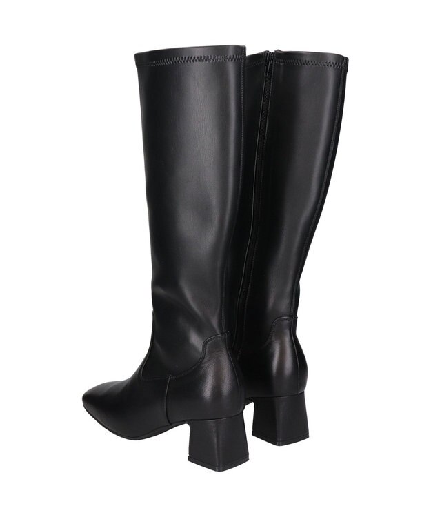 Bridget Birkin 【PARADIS COULEUR】スクエアトウストレッチロングブーツ ブラック