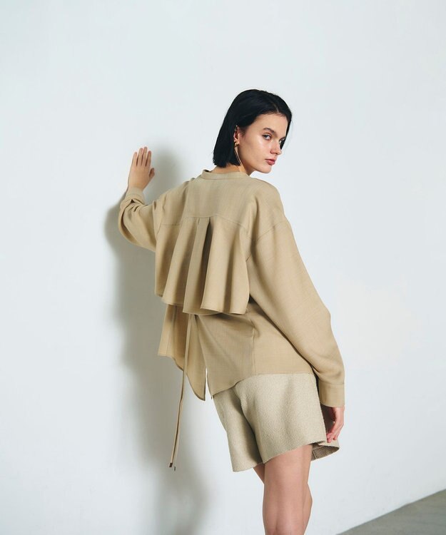 GRACE CONTINENTAL バックシャンオーバーシャツ ベージュ