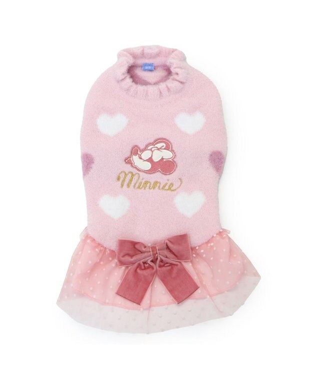 PET PARADISE ディズニー ミニーマウス 遠赤外線 ハートニット  小型犬 ピンク