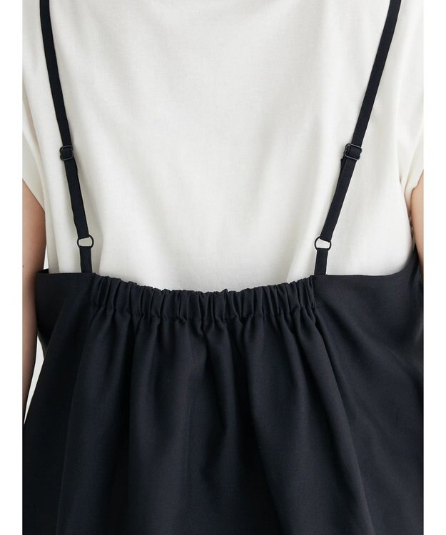 Green Parks 切替ギャザーキャミソール Black