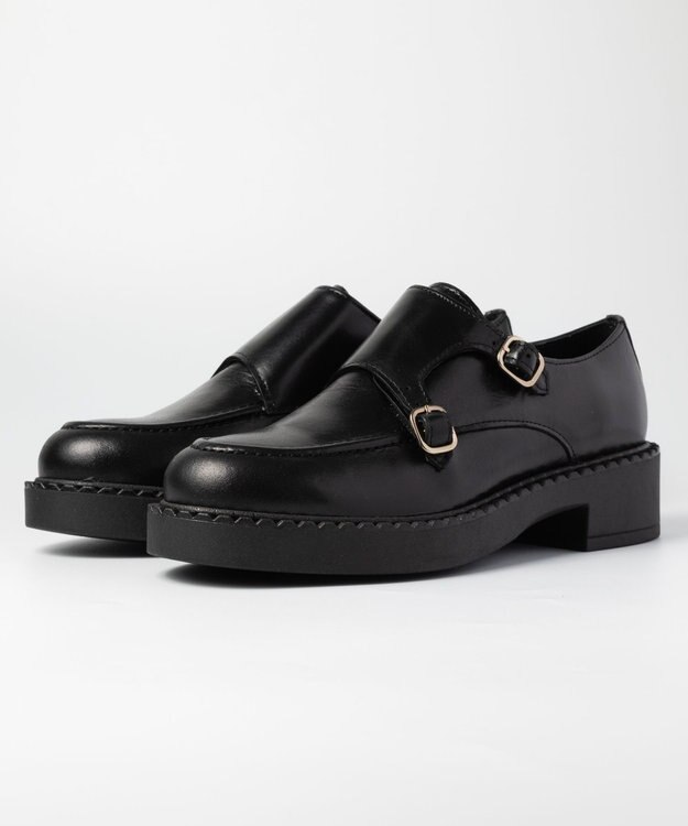 BONTRE 【BONTRE/ボントレ】厚底ダブルモンクシューズ ブラック