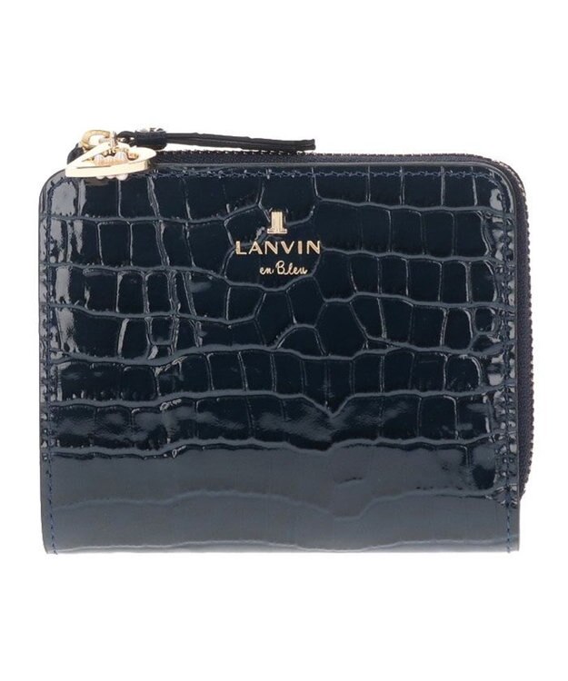 LANVIN en Bleu マゼンダ Lファスナー二つ折り財布 ネイビー