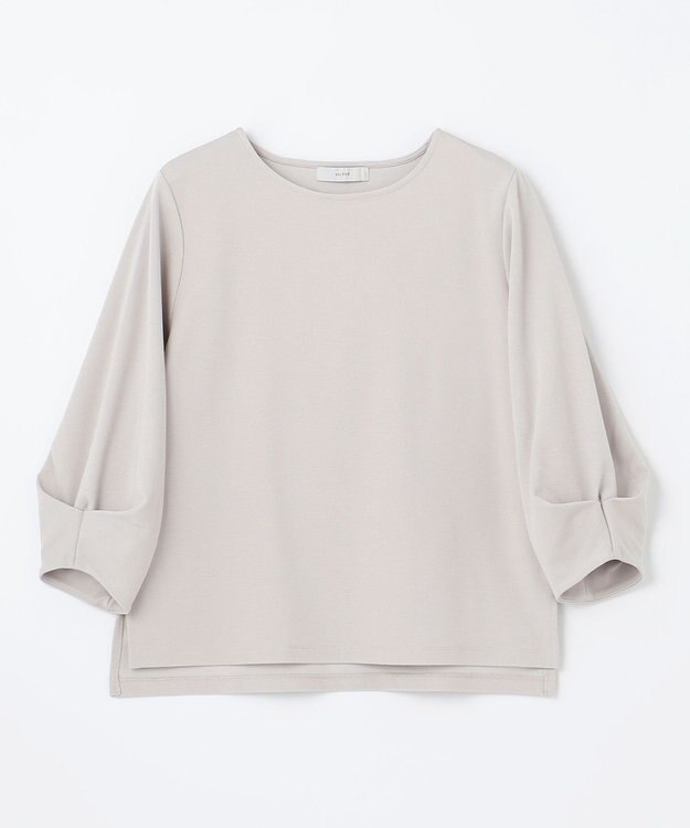 ANY L 【洗濯機可】袖タックプルオーバー サンドベージュ