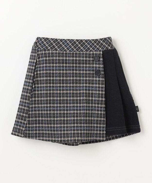 組曲 KIDS 【110-140㎝】チェック キュロット ブラック系