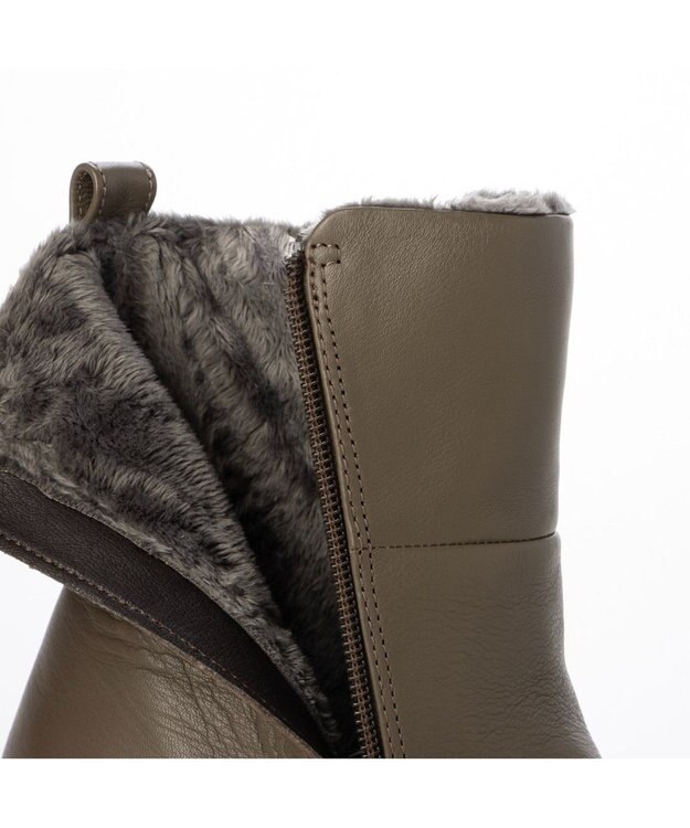 ing 【WEB限定】ダブルファスナーショートブーツ カーキ