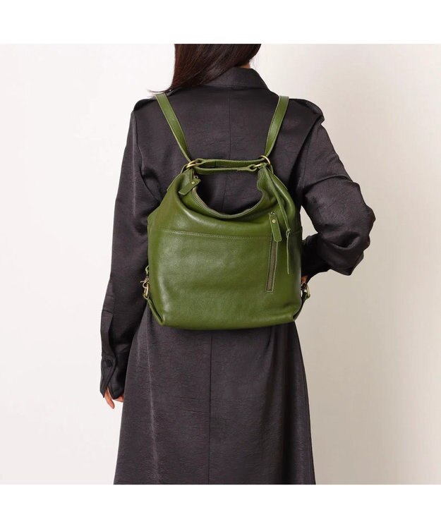 UNBILLION アトランタ ATLANTA / 牛革2wayリュック グリーン