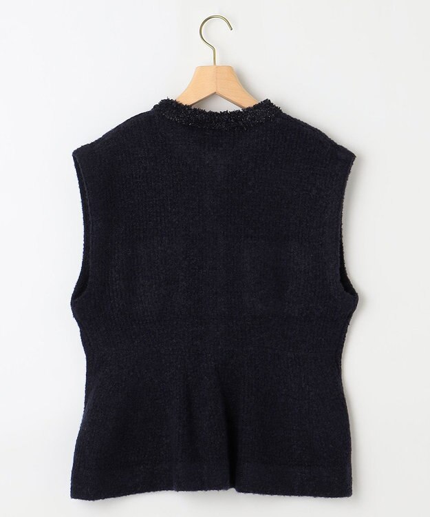 組曲 S 【WEB限定】ツィードニットベスト ネイビー系