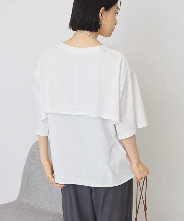 AMERICAN HOLIC レイヤード風加工Ｔシャツ Off White