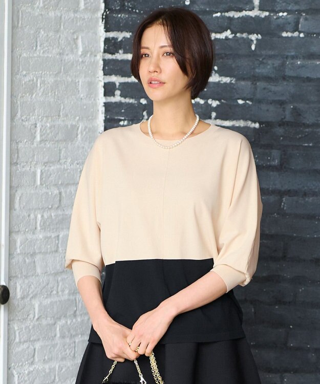 人気即完売⭐︎自由区 クレープストレッチドルマン ニット 44 23区組曲PLST 人気即完売⭐︎自由区 クレープストレッチドルマン ニット 44 23