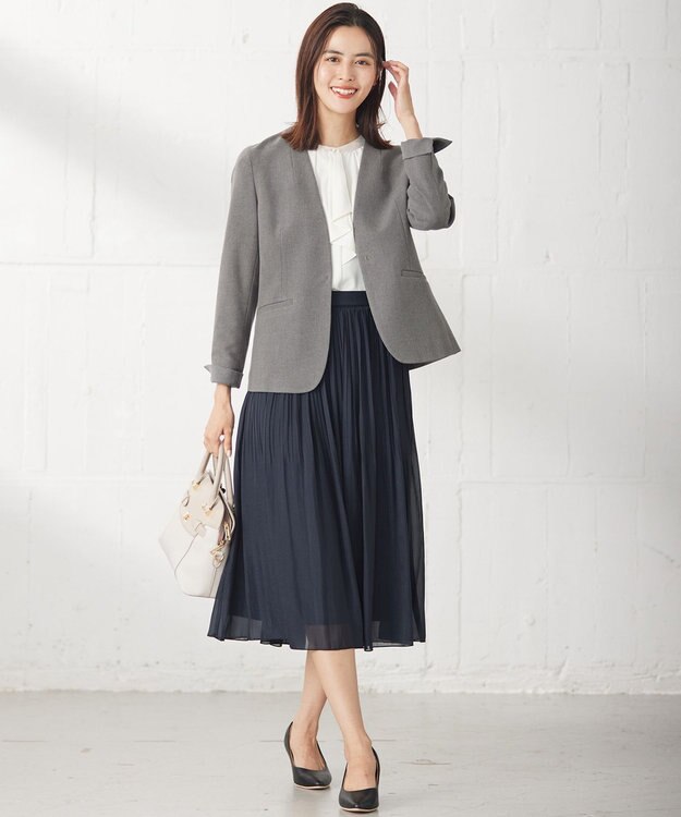 ANY SIS 【洗える】ラッフルボウ ブラウス 長袖 アイボリー