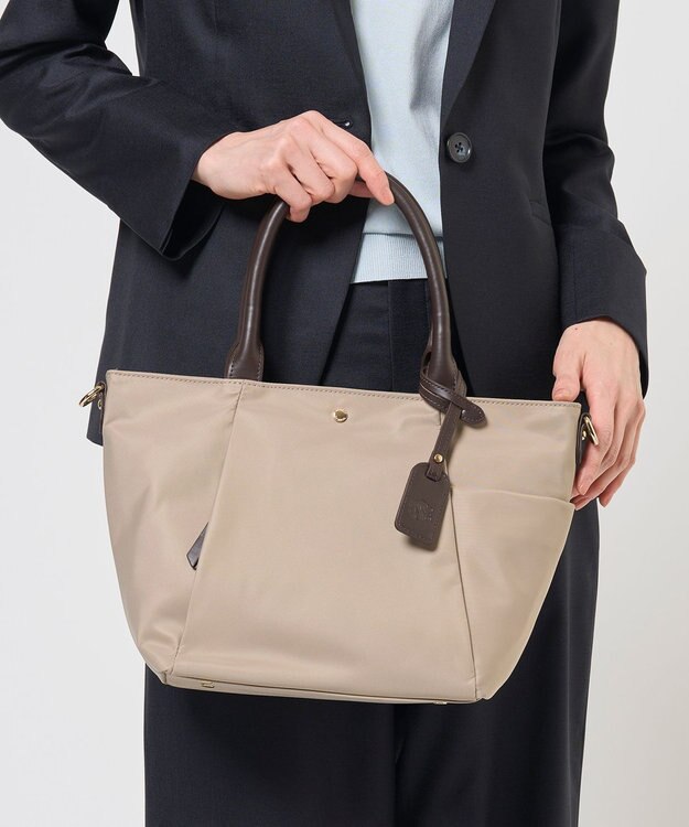 J.PRESS LADIES 【WEB限定】2wayナイロン Midium トート バッグ ベージュ系1