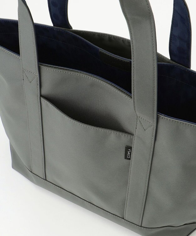 Y'SACCS ポリエステルキャンバス　リバーシブルトートバッグ グレー