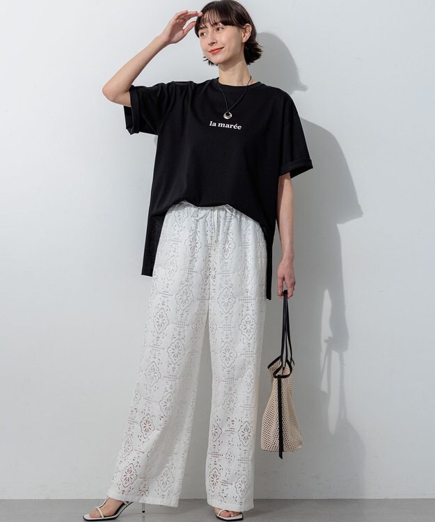 23区 【先行予約】la maree オーバーサイズ ロゴ Tシャツ ブラック系