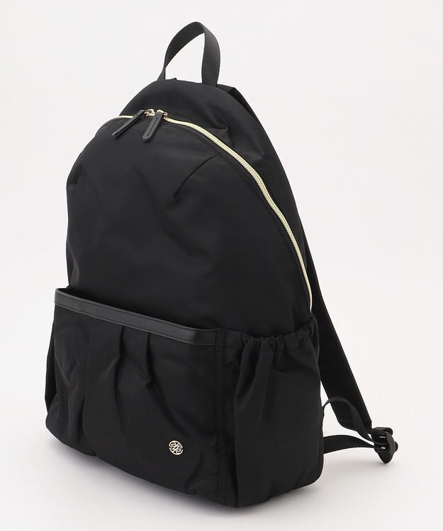 組曲 【弱撥水・A4・PC対応・軽量】ギャザーポケットバックパック ブラック系