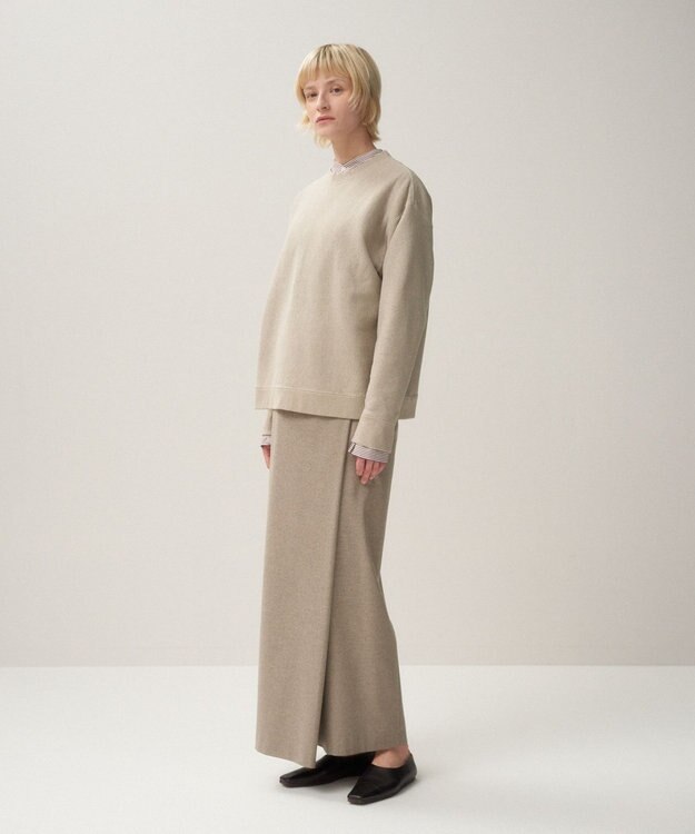 ATON NATURAL DYED URAKE | オーバーサイズスウェット - UNISEX BEIGE