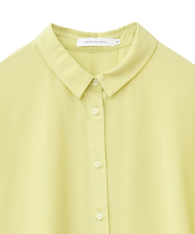AMERICAN HOLIC 【接触冷感】タックフレンチスリーブシャツ Pistachio