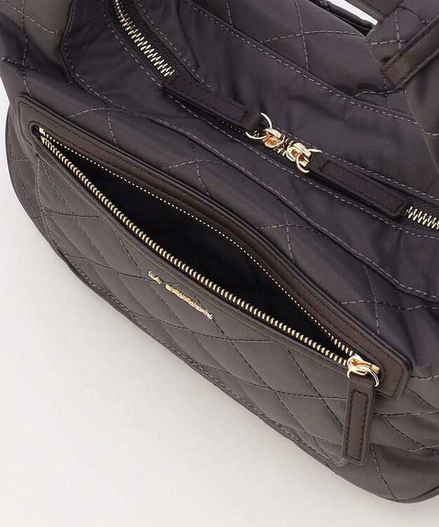 LA BAGAGERIE キルティング2WAYショルダーバッグ ダークグレー