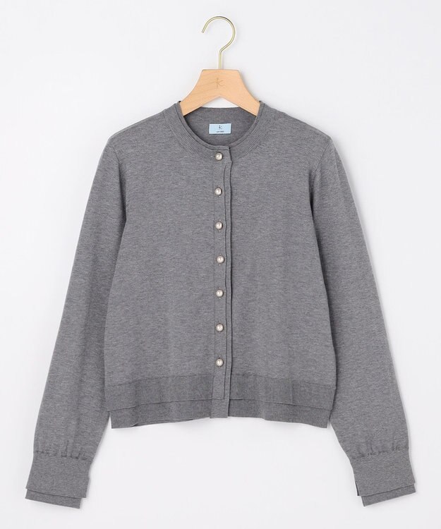 組曲 【先行予約】コットンニット カーディガン ライトグレー系