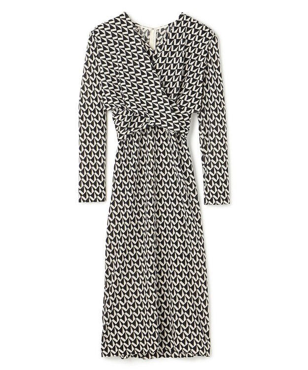 BEIGE， 【洗える】MODESTO / ジャージーストレッチカシュクールドレス Monotone