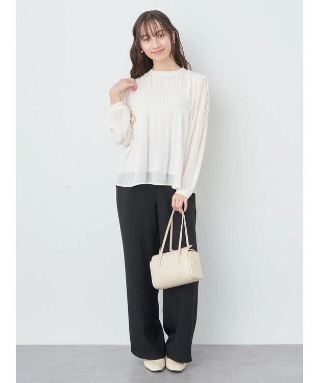 earth music&ecology リラックスワイドパンツ Black