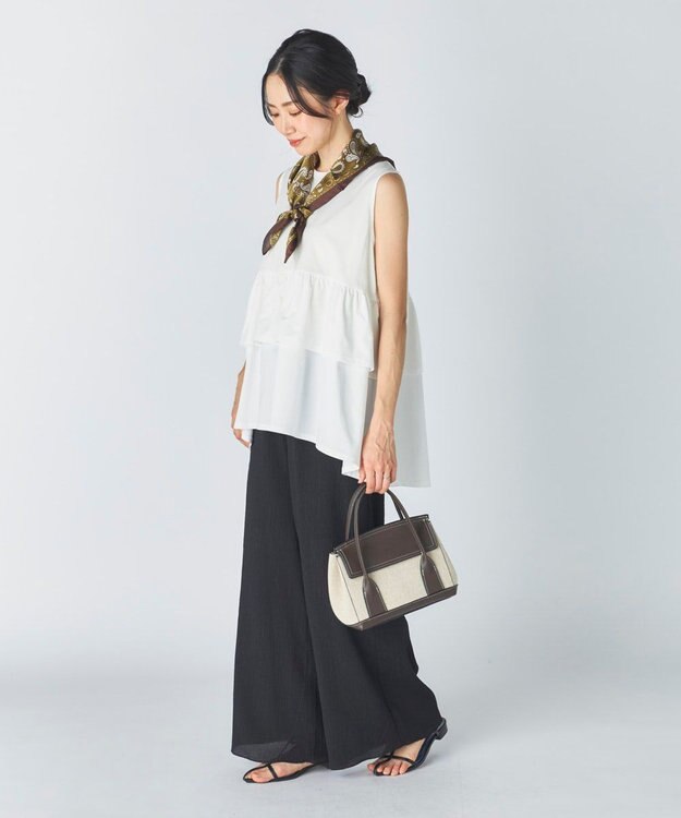 OP／FILA 【Ocean Pacific】らくティブ｜ティアードフリルデザインタンクトップ ホワイト