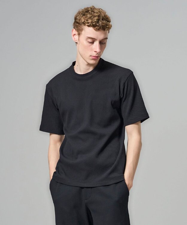 JOSEPH HOMME 【WEB限定】【新素材】エアータックジャージー  クルーネックTシャツ ブラック系