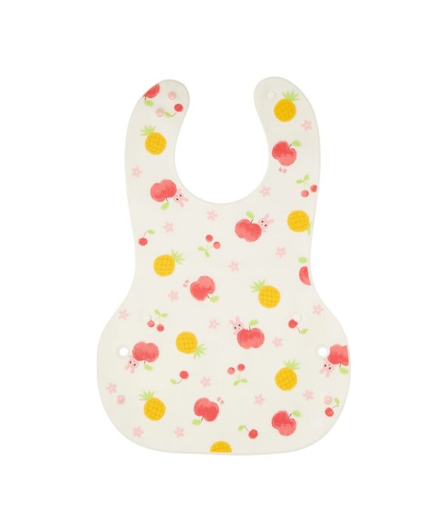 MIKI HOUSE HOT BISCUITS 総柄 お食事スタイ 赤